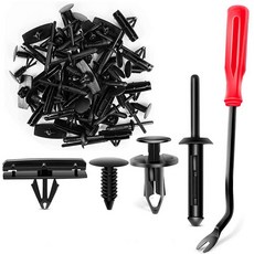 GOOACC 패스너 리무버가 있는 범퍼 리테이너 클립 111개 플라스틱 리벳 그릴 펜더 플레어 하드웨어 자동차 2007-2024 지프 랭글러 2005-2010 그랜드 체로키, 클립 120개 + 패스너 리무버