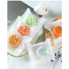 《巧緻》 白底 中秋快樂 熱封袋 中秋節包裝 月餅包裝袋 蛋黃酥包裝袋 機封袋 西點袋 月餅袋, 1個, 100個裝