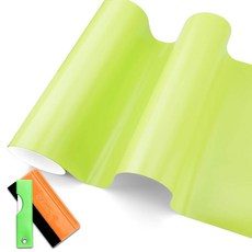 SATIN 새틴 ACID 애시드 Lime 자동차 비닐 랩 차량 기포 방지 공기 방출 30.5cm x 152.4cm(12x60인치) (30.5x152.4cm) 317173, 12"x60" (1FTx5FT), 1개