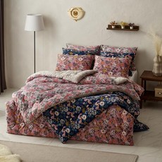 까사메르블라썸극세사이불 방송최저가 슈퍼싱글 3장 까사메르 블라썸 극세사 퀼팅 이불 3종 세트(SS)