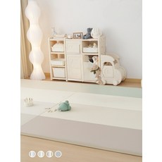 놀이방 접이식 쿠션 바닥매트 실내 충격흡수 PVC 거실매트 안전 방음 매트, F_클래식 4단 우아한 그레이 XPE