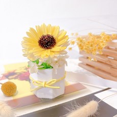 盛夏向日葵香氛擴香花 夏日黃 (贈送5ml香氛油), 盛夏向日葵香氛擴香花夏日黃(贈送5ml香氛油)