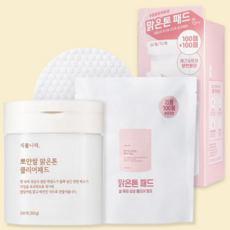 식물나라 뽀얀쌀 맑은톤 클리어 토너패드 리필 기획 (100매+100매 리필), (100매본품+100매 리필), 1개