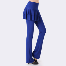 여성 라인댄스복 바지 줌바댄스복 라인댄스복하의 라인댄스바지 라틴댄스복 스포츠댄스복 P1, 블루