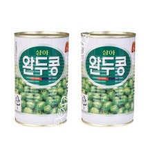 삼아 완두콩 통조림, 400g, 6개