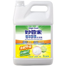 妙管家 新配方 小蘇打植萃酵素洗潔精 一加侖(4瓶入) 洗碗精, 1個