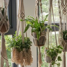 DIY 화분걸이 5종 키트 행잉플랜트 마크라메 재료 tea083fl, C 아이보리