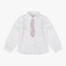 [본사정품] 로엠걸즈 체크 넥타이 블라우스 RGBW2582P