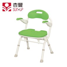 日本安壽 可收摺FS型大洗澡椅 沐浴椅 可調高低 淋浴椅 可折疊 EVA沐浴椅, 綠色, 1個