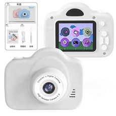 兒童數位相機 高畫質趣味相框 輕巧易握 堅固耐用 錄影功能, 1個, 兒童相機白色