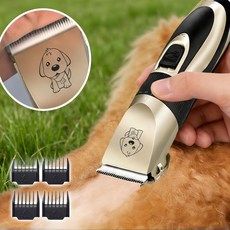 Mochae 초보자용 반려동물 이발기 충전식 무선 강아지 바리깡 5단 길이조절 가정용 애견, 1세트, 금색