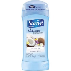 수아브 코코넛 키스 항발효 데오드란트 스틱 2.6온스 트윈 팩, Coconut, 1개