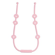 아이벨류 공갈젖꼭지 실리콘 멀티 스트랩 홀더 조개타입, baby pink, 1개