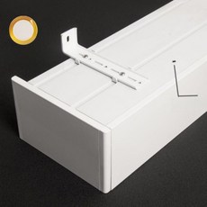 커튼박스 주문제작 가림막 원룸 무타공 암막 상단 고정, 5. 높이 10.5 배플 (상단 장착)