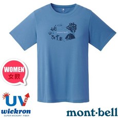 mont-bell 女款 Wickron 短袖排汗衣 抗UV 圓領運動登山T恤