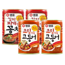 샘표 김치찌개전용 꽁치 400g x 2p + 조림전용 고등어 400g x 2p, 1세트