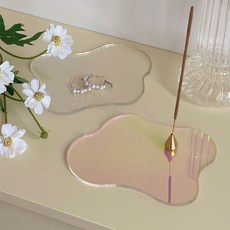 아크릴 웨이브 코스터 트레이 2colors (투명/오로라), 오로라