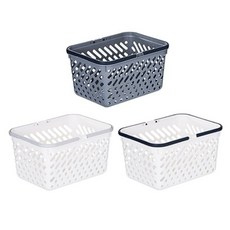 멀티바스켓 S_손잡이 긴 빨래바구니 마트바구니 kjt+515SD, 1개, 아이보리+민트