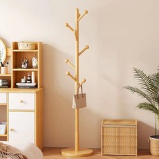 희망가 원목 스탠드 행거 튼튼한 스탠드옷걸이, 우드