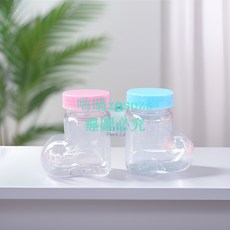 廠商32mm口徑60ml耶誕靴子網紅夜光飾品盒食品級透明pet塑膠瓶奶片瓶, 1個, 60ml靴子配透明蓋   1個,蓋子顏色隨機發