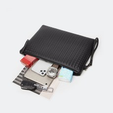 스타일링 매치 SIMPLE 가죽 메쉬 클러치백 블랙 LARGEsal7+9zTp