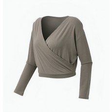 요가 긴팔 크로스오버 브이넥 여성용 요가복 상의 가을 필라테스 커버업 피트니스 티셔츠