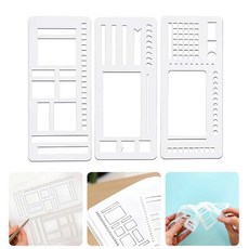 루베이 DIY 만능 서식 템플릿 빠른 그리기 향상 작업 능률 기획서/노트/핸드메이드 용, C, 3개