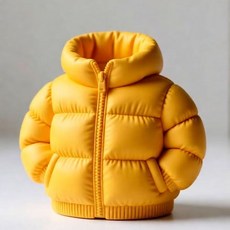 귀여운 패딩 펜꽂이 인테리어 소품 데스크 정리 수납 연필꽂이 선물, 1개, 노랑