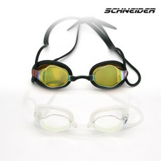 슈나이더 커브드 레이싱핏 선수용 미러 수경 SNP-XC03K, 블랙, 블랙_SNP-XC03K