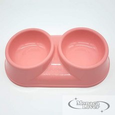 모나카러버 네이처펫 모모 쌍식기 핑크 고양이식기