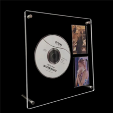 디스플레이 아크릴 CD홀더 진열 아크릴 CD거치대 포토 수납함 보관 프레임, CD 1+포카 2, 1개, 아크릴CD홀더
