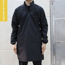 寵物美容袍 工作服 防潑水 美容師服飾, 1個, 黑色前長后短長袖防潑水,M