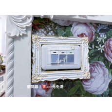 歐式玫瑰防髒開關貼, 白描金