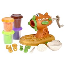 집콕완구 폼클레이 소꿉놀이 주방완구 국수만들기 점토모양찍기틀 체험수업 가정보육, 1개, 709g, 혼합색상