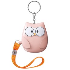 로모주 부엉이 호신용 경보기 여성 미니 호신용품, 1개, 핑크 Pink