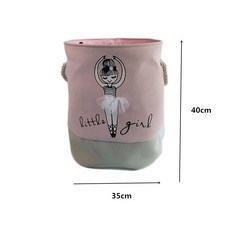 더러운 옷을위한 Ins 스타일 접이식 세탁 바구니 긴 귀 개 아기 장난감 바구니 보관 캔버스 대형 보관함, 20301, 1개