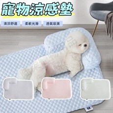 寵物睡墊 寵物涼墊 寵物冰墊 狗狗冰墊 貓窩 狗窩 貓睡墊 寵物冰絲墊 寵物睡窩 寵物涼蓆 寵物牀 狗睡墊 寵物地墊, 藍色,XL:80*60（建議20公斤內）, 1個