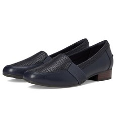 Clarks 여성용 줄리엣 비트 로퍼 네이비 가죽 9