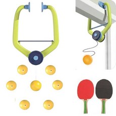 도어 퐁 게임 세트 걸이식 탁구 트레이너 휴대용 라켓 2개 및 공 6개 실내 재미를 위한 조절 가능한 운동기(나무 라켓), 나무 라켓