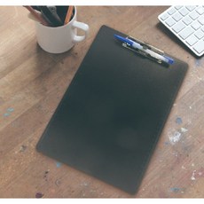 A4黑金剛板夾（附筆夾）EP-699 附刻度 攜帶直尺超方便, 1個, 黑色