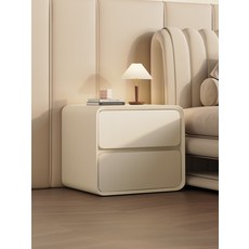 침대 옆 협탁 미니 수납장 라운드 서랍형, 1개, 블랙 환경판재 프레임 20x40x47cm