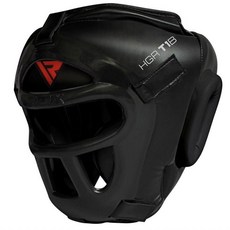 RDX 可拆卸式拳擊頭盔 HGR-T1B 三層防護緩衝減震 MMA格鬥訓練專用 黑色L碼, 黑色,Ｌ（送收納背包）, 1個
