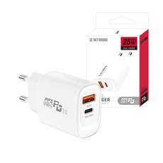 디씨네트워크 삼성 갤럭시 아이폰 15호환 PD PPS C타입 25W 듀얼 고속충전기 어탭터, 혼합색상, 1개