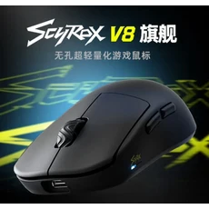 SCYROX V8 무선 마우스 3 모드 Bluetooth Paw3950 인체 공학 경량 게임 Esports 맞춤형 게이머, 01 Black