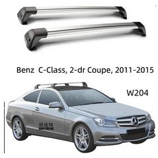 메르세데스-벤츠 C 클래스 W205 W204 2007-2020 루프 바 특수 알루미늄 합금 벨트 잠금 LED 슈팅 랙 CORSS 2 개, 4)W204 copue -A