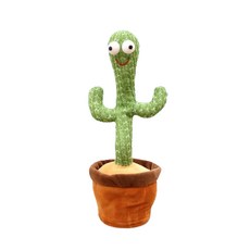 電動唱歌扭動仙人掌 互動益智兒童玩具, 綠色, 1個, 32cm