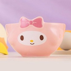 마이멜로디 입체 페이스 밥그릇 사무용품 밥그릇, 없음