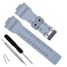 카시오 남성용 G-Shock GD120/GA-100/GA-110/GA-100C용 천연 레진 교체용 시계 밴드 스트랩 크로스 패턴-레드 모던. 200250, 크로스 패턴-그레이