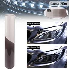 호환 TPU PPF 7.5Mil 지능형 제어 전조등 필름 60cm 변색 UV 차단 필름 자가복원 스티커 테일라이트 보호, 01 Transparent to Black, 06 60x50cm
