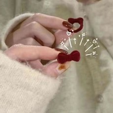 創意紅色植絨玫瑰花戒指盒，情人節求婚告白神器，戒指收納盒, 1個, 【紅色植絨戒指】, 紅色